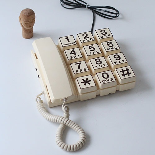 vintage BIG button desk or wall phone