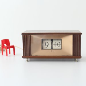 vintage GE wood flip clock